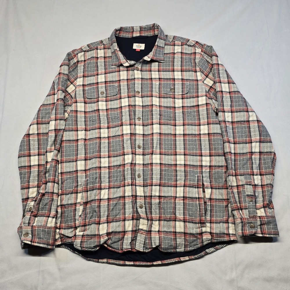 Marine Layer Flannel Shacket Men Size XL